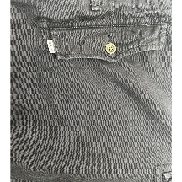 Levis Mens Cargo Shorts Size 40 Black Baggy Skater Y2K Grunge Flap Pockets - Picture 7 of 16